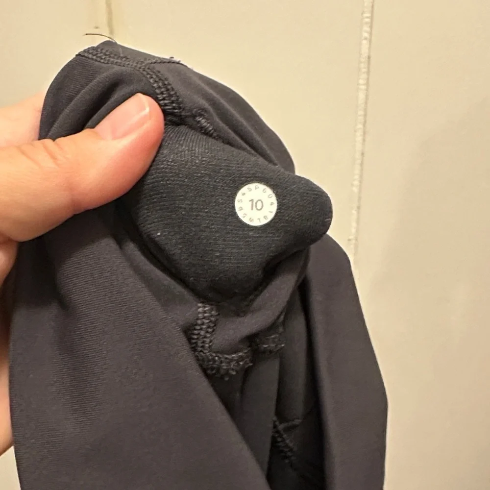 lululemon athletica Dark Gray Leggings with Mesh Accents